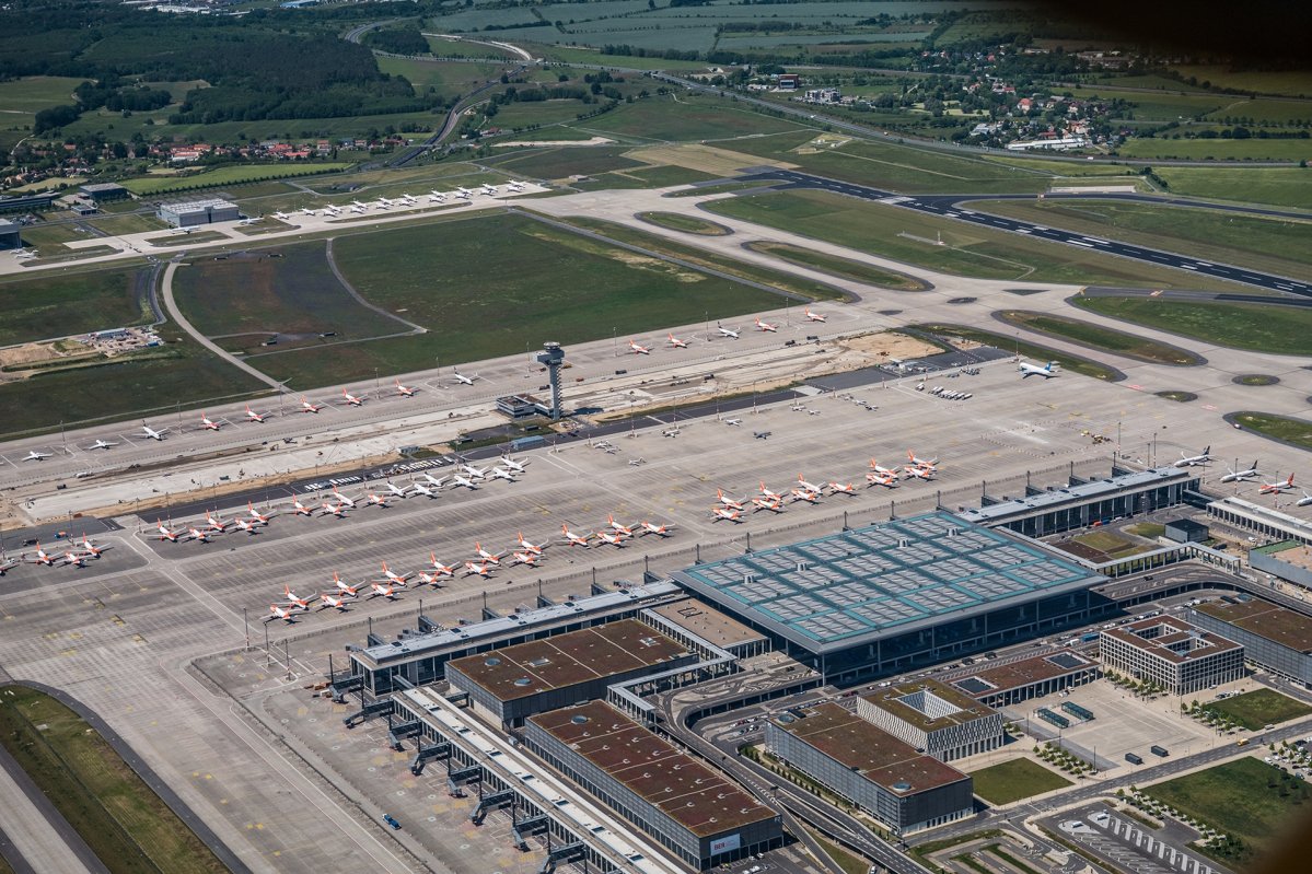 Berlin, June 2020, Due to coronavirus pandemic, Lufthansa, Easyj Berlin, June 2020, Due to coronavirus pandemic, Lufthansa, Easyj