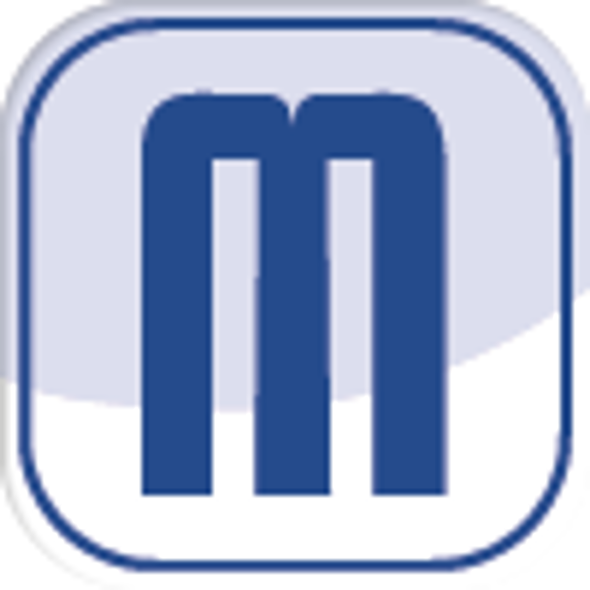 Das Logo von "Maerker", ein weißes Quadrat mit einem blaues "m" darauf.